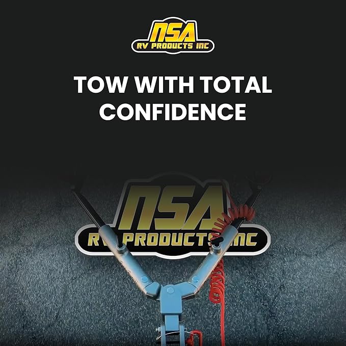 NSA RV - Ready Brute II Aluminum Tow Bar (8,000 lbs) - Non-Braking, All-Terrain, Non-Binding, Made in USA