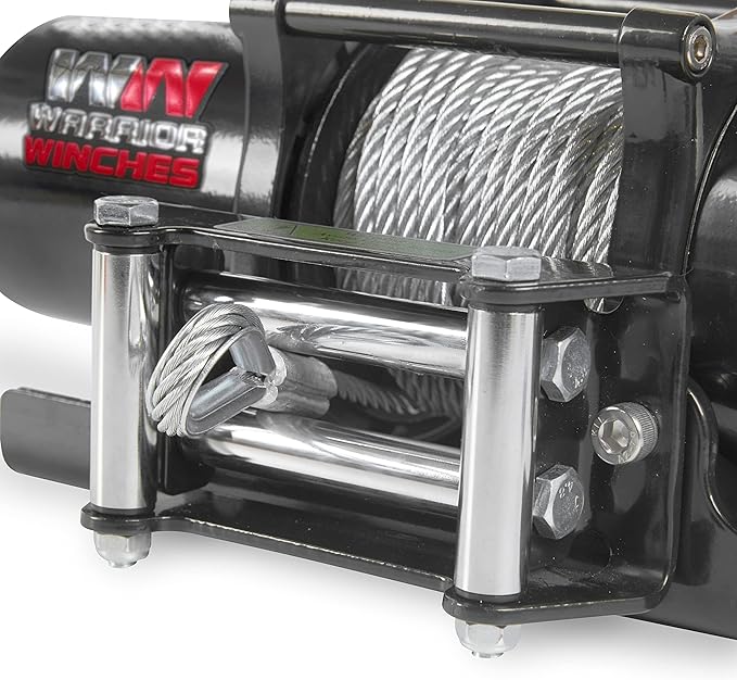 Warrior Winches Ninja 4500 lbs - Premium 12V Electric ATV/UTV Winch with Steel Cable, Compact and Powerful 12 Volt ATV Winch - Comes with Wireless Remote - Perfect for ATV, UTV, Boat, Trailer