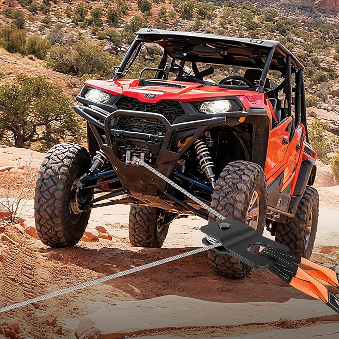 Nilight 4 Ton Winch Snatch Block Towing Pulley Blocks 8000 LBS Capacity, Heavy Duty Offroad Recovery Accessory for Synthetic Rope & Steel Cable Universal ATV UTV