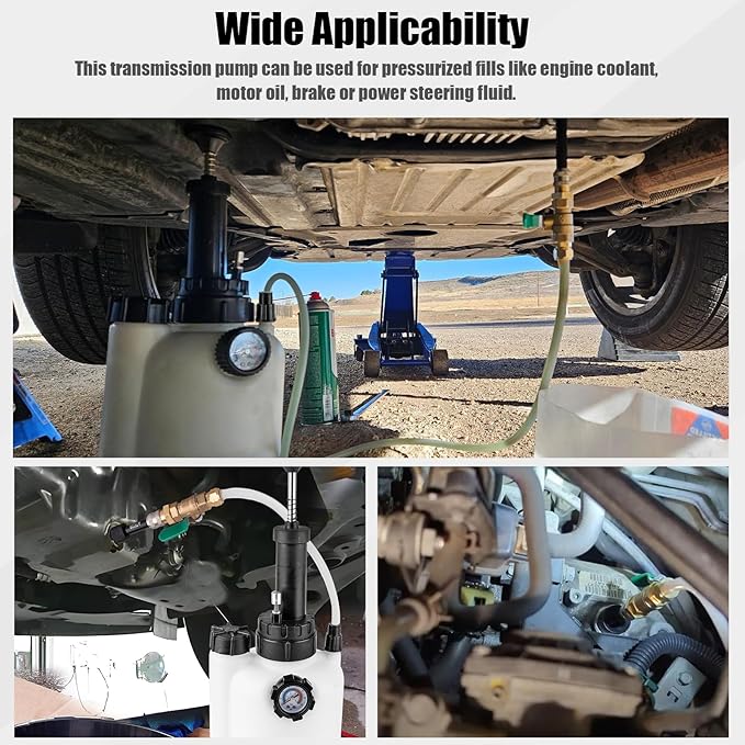 BetyBedy 3L Transmission Fluid Pump Kit, Fluid Transfer Pump with 13PCS ATF Adapters, Manual Transmission Oil Pump for Automotive Oil Filling System, Manual ATF Fluid Transfer Pump for Oil