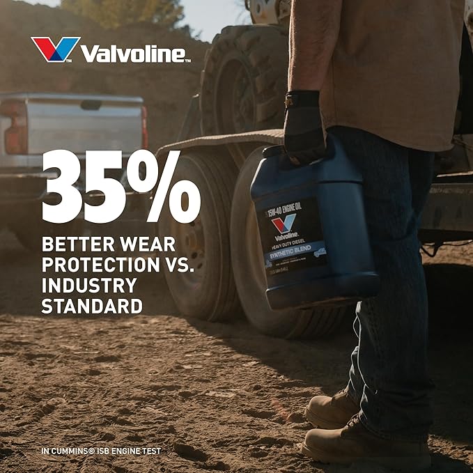Valvoline Heavy Duty Synthetic Blend 15W-40 Diesel Engine Oil 2.5 Gallon