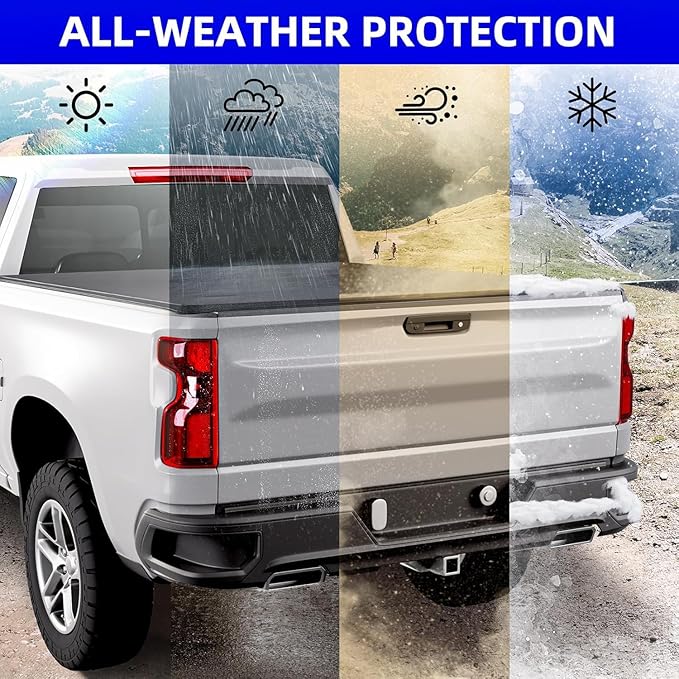 Soft Roll-Up Truck Bed Cover Compatible with 2015-2026 Ford F-150 | 5'5" Bed (66") Black