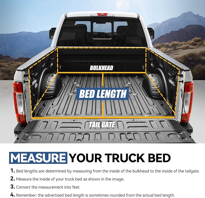 Auto Dynasty Soft Tri-Fold Truck Bed Tonneau Cover Compatible with 2015-2025 Ford F-150 5.5Ft/66Inch Fleetside Bed, Matte Black Soft Vinyl Top