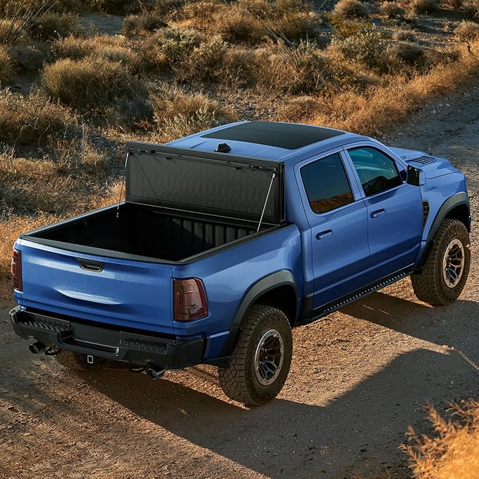 Low Profile Flip Up Truck Bed Tonneau Cover for 2009-2026 Dodge Ram 1500 & 2500 6' 4" Bed Without Ram Box (76.3")