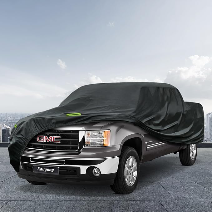 Truck Cover Waterproof Custom Fit GMC Sierra 1500-3500 Crew 6.5' Bed (1998-2025), 7 Layers Heavyweight Pickup Car Cover Outdoor Indoor Sun UV Rain Snow Wind Protection.