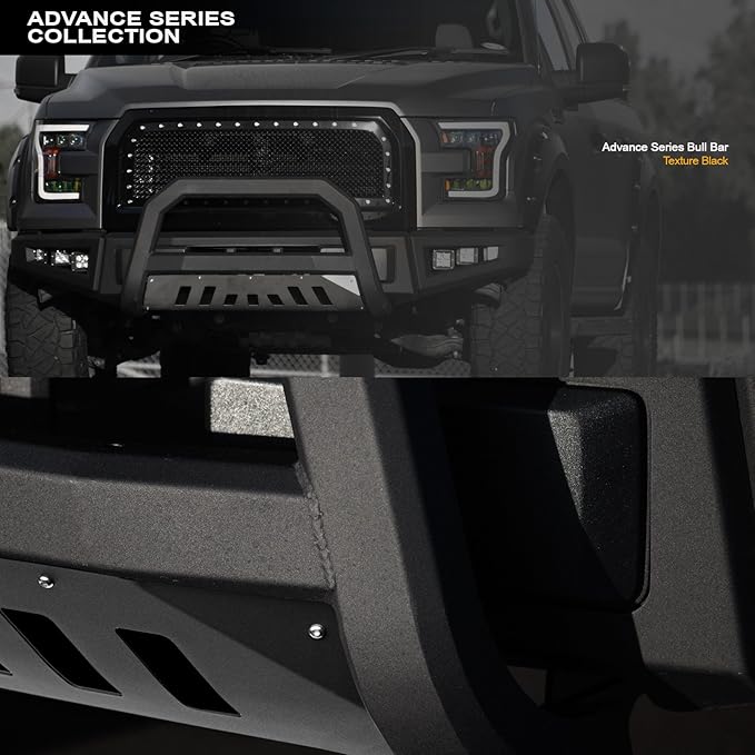 Stehlen 714937183438 Compatible with 2011-2016 Ford F250 / F350 / F450 / F550 Superduty Advance Series Bull Bar - Matte Black