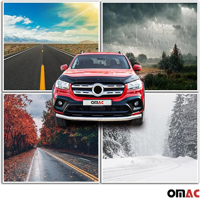 OMAC Front Bug Shield Hood Deflector for Mercedes Sprinter W906 2014-2018 Black