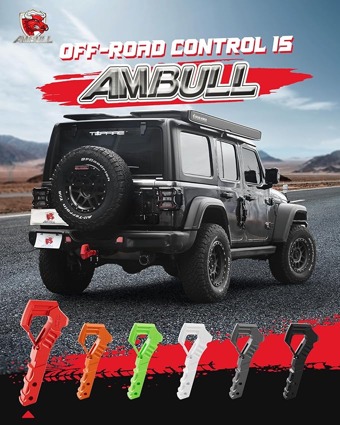 Tow Hitch Receiver Hook With Tightener, 2 Inch Truck Hitch, Drop Forged Steel Trailer 88000 Lbs Break Strength, Scorpion Tail Tow Hook for Trucks, Red