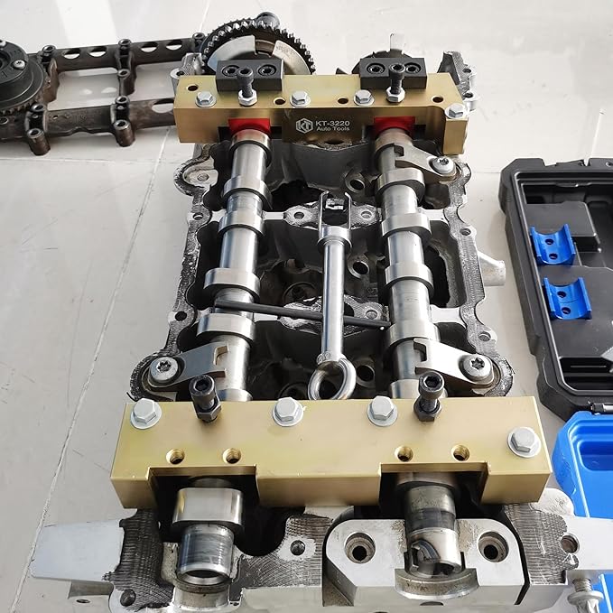 Engine Timing Tool Kit Compatible with Mercedes Benz M133 M270 M274, 15PCS Camshaft Locking Alignment Timing Tools Set with Carrying Case & Gloves