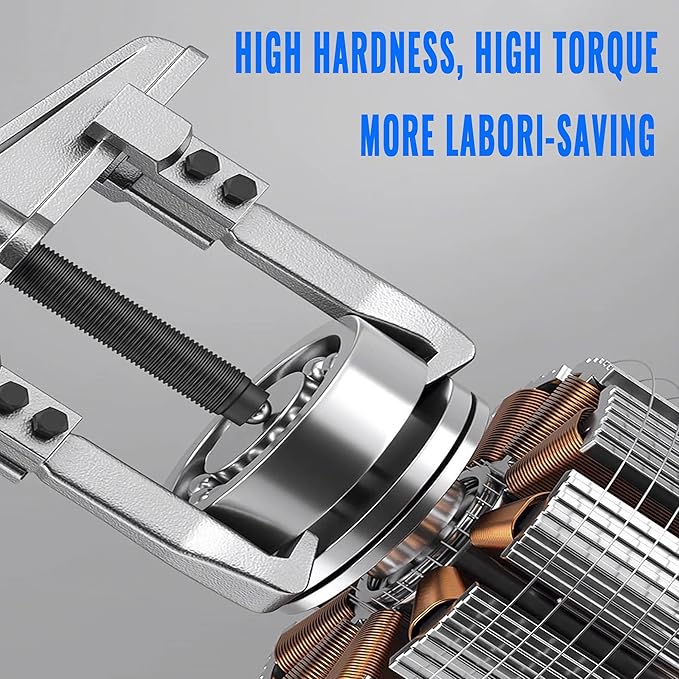 3 in 1 Gear Puller Set,9pcs 2 Jaw Bearing Flywheel Puller Kit with Reversible Jaws,Cr-V Steel Heavy Duty Pulley Puller Tool for Pulley Gear Bearing Flywheel Removal.