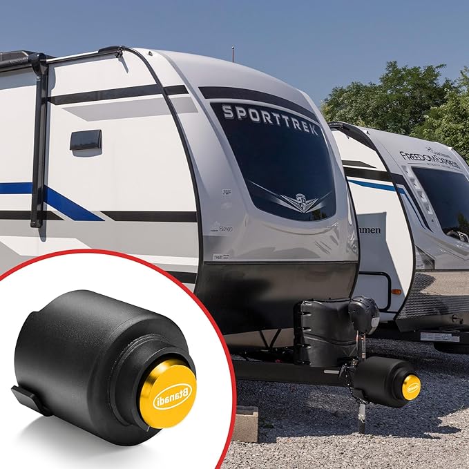 Trailer Lock Fits 2 5/16 Inch Coupler, Upgraded Heavy-Duty Steel Hitch Lock, Anti-Theft & Pry-Resistant for RV, Boat, Cargo Trailer (Yellow)