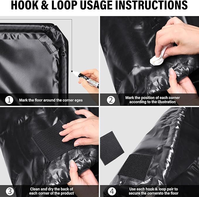 Garage Floor Mat, Garage Car Mat - Non-Slip Waterproof Containment Mat, Heavy Duty Durable Protection, Easy to Clean & Install, Perfect for Garage, Workshop, Parking (7'9"W x 18'6"L)