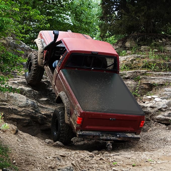 Truck Bed Tonneau Cover Compatible with Ford Maverick 2022 2023 2024 2025 4.6 ft Box, Soft Folding(Tri fold) Style