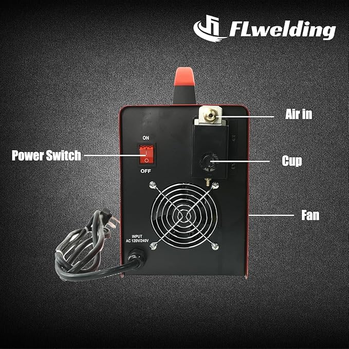 FLwelding Plasma Cutterith with 110/220V Dual Voltage DC Inverter, 5/8" 16mm Clean Cut 3/4" 20mm Severance Cut 50A Non-Touch Pilot Arc Plasma Metal Cutter Machine, Dual Voltage 35A/120V or 28A/240V.