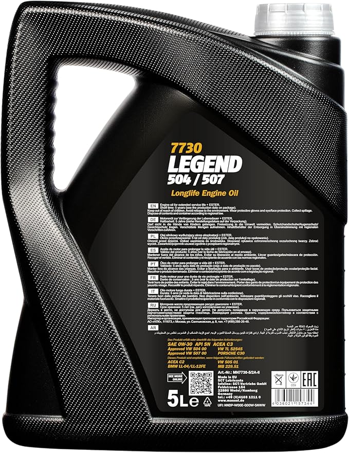Premium engine oil 0W-30 with improved low-temperature properties for modern gasoline and diesel engines - MN7730 (5L)