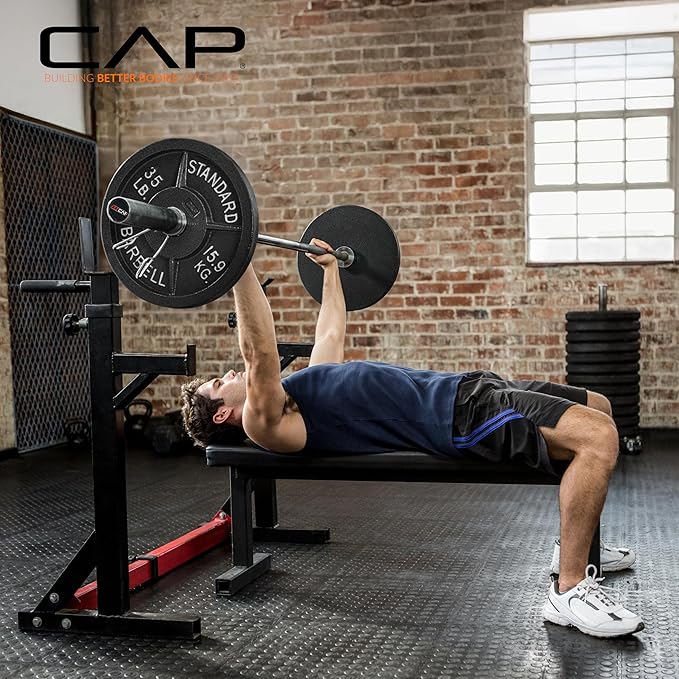 CAP Barbell 2-Inch Olympic Cast Iron Plate Weight Set | 75-285 lbs | Multiple Options