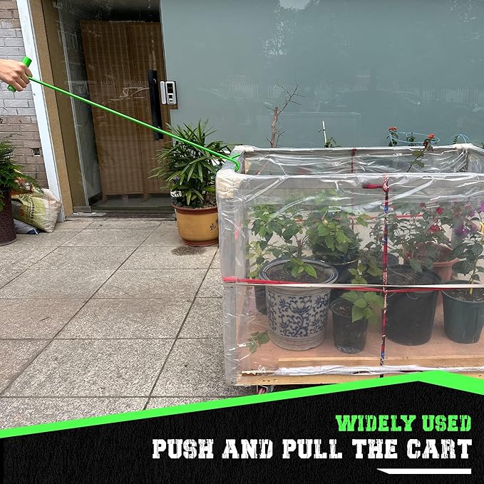 5th Wheel Pin Puller, 4 Pack 32" Solid Steel Chrome Plated 5th Wheel Puller Hook, Heavy Duty 5th Wheel Puller w/Hook (Yellow & Black)