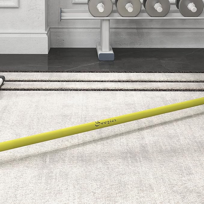 Soozier 7.2ft Barbell Bar, 2 Inch Weight Bar, 44 lbs with Rotating Sleeves and Non-Slip Knurling Grip, 1500lbs Weight Capacity for Weightlifting & Strength Training