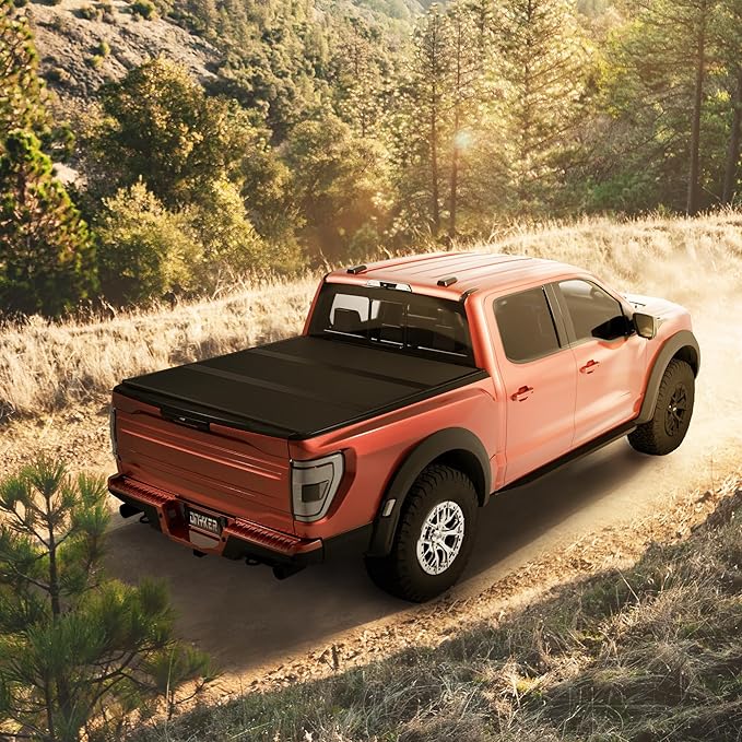 Hard Tri Fold Truck Bed Tonneau Cover Compatible with 2015-2025 Ford F150 5'5"Bed (66") with OE Track System