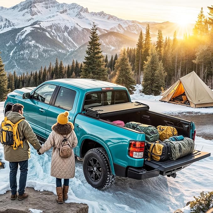 AUTOSAVER88 Hard Quad Fold Truck Bed Tonneau Cover Fit for Ford F-150 F150 2015-2025 with 6.5ft Bed Excl. Raptor Series