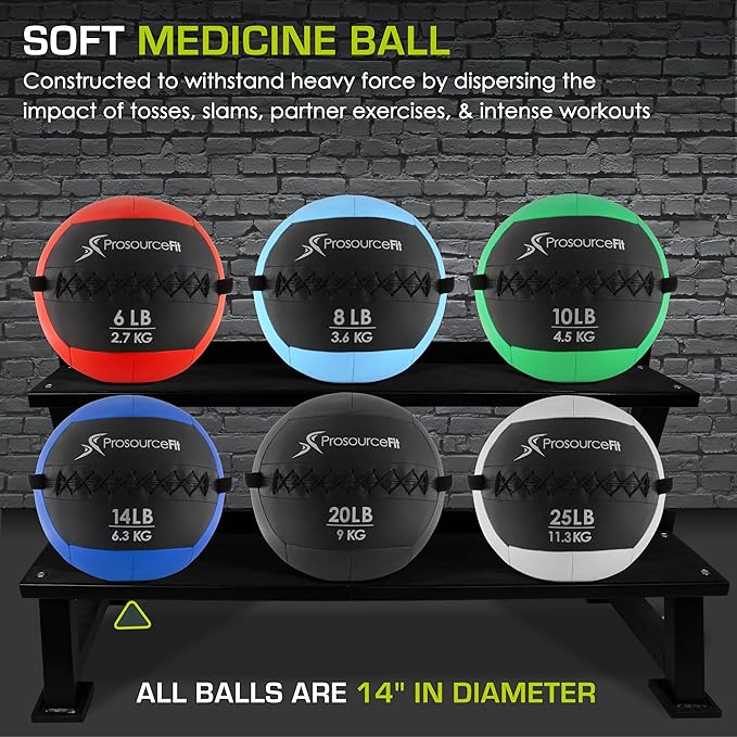 ProsourceFit Soft Medicine Balls, Wall Balls and Full Body Dynamic Exercises