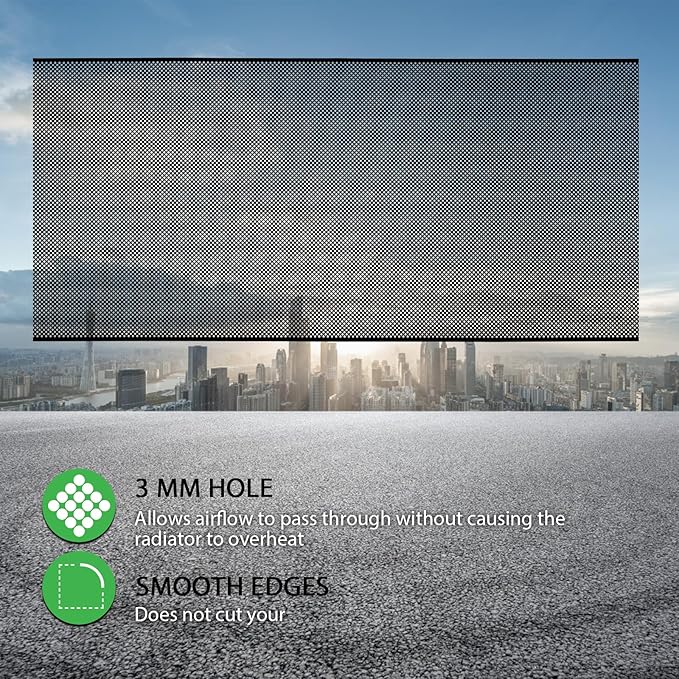 moveland Grill Insert for Jeep JL - Aluminum Alloy Mesh Grille Grid Insert Screen Compatible with Jeep Wrangler JL & Jeep Gladiator 2018 2019 2020 2021 2022 2023 2024