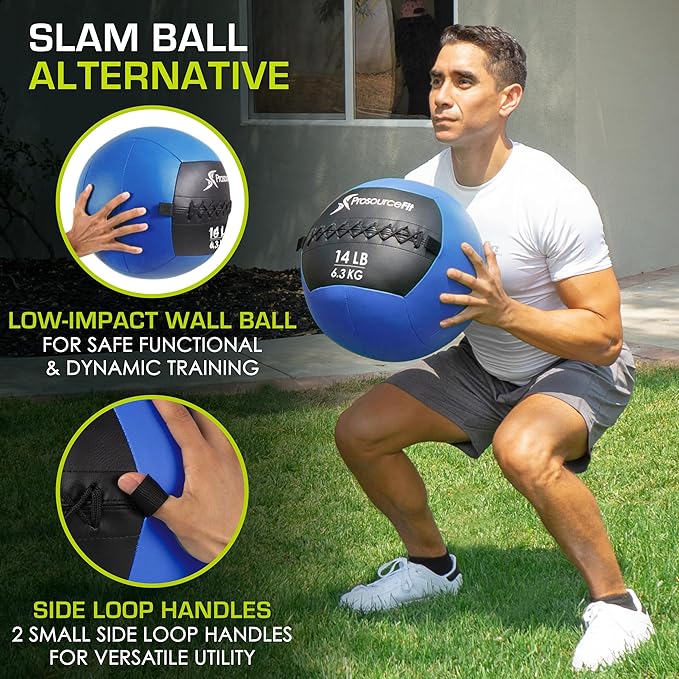 ProsourceFit Soft Medicine Balls, Wall Balls and Full Body Dynamic Exercises