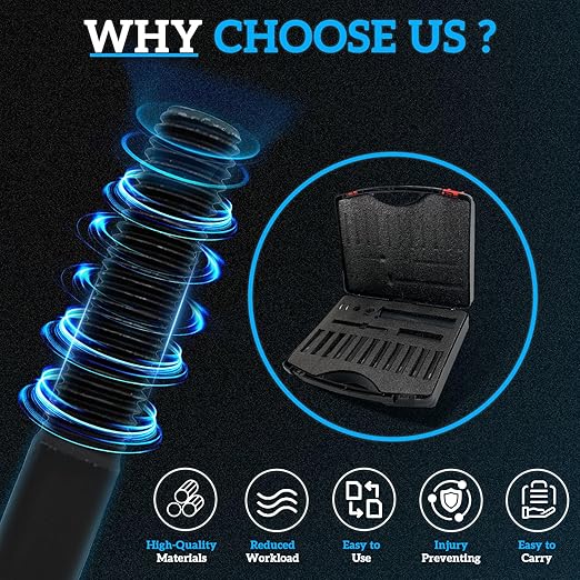 95400 in-Line Dowel Pin Puller Master Set, 18 Pcs Efficient Dowel Pin Puller Tool, SAE and Metric Collets