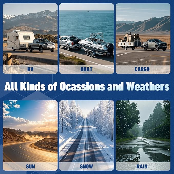 2025 Upgraded Trailer Hitch Locks Fits 2-5/16 Inch Coupler, Heavy Duty Trailer Lock, Anti-Theft Trailer Coupler Lock for RV, Boat, Pickup (Blue)