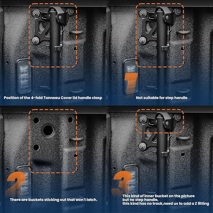 Hard Quad Truck Bed Tonneau Cover Compatible for 2009-2014 Ford F150 Styleside (Not for Flareside) 5'5" Bed