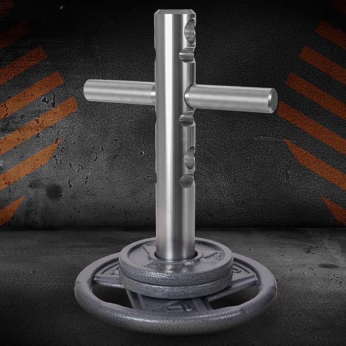 T-Bell – Adjustable, Functional Fitness Accessory for Body Shaping, Core Leg, Back and Buttocks Strength. Rustproof, Durable Rotating T-Bar Design, 225 lb. Capacity. 15.25” H x 10” W x 2” Diameter