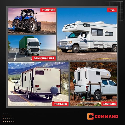 Command Electronics OEM 12V LED RV Low Profile Surface Mount Ceiling Light with Switch – Made in USA – 4.5" Diameter – 2-Pack