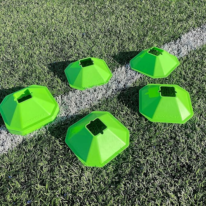 QUICKPLAY Soccer Cones – Set of 20 | Highly Visible Compact Sports Cones