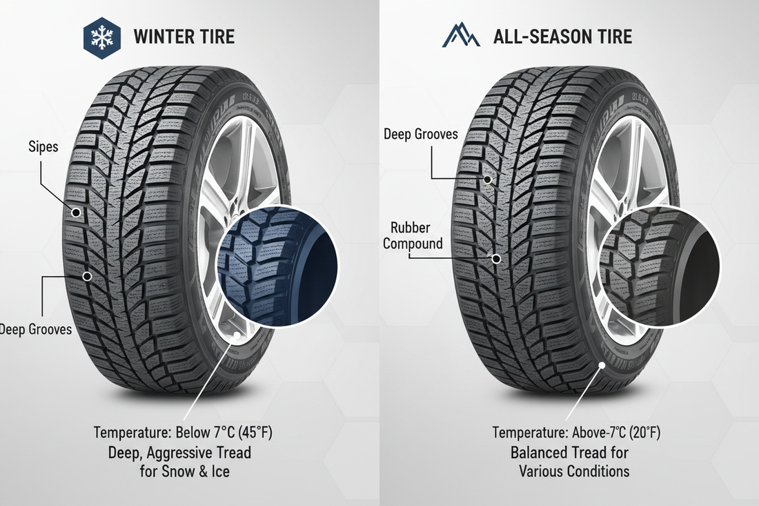 Winter Tires vs. All-Season Tires: What’s the Difference?