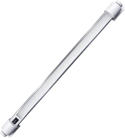 Raycharm LED Porch Light Fixture 16.5" Slim Size, 6000K Cool-White Even Diffused Beam, 180° Rotating Versatile Mounting Feet, 12V/24V DC, Integrated On/Off Rocker Switch for RV Trailer, 1-Pack