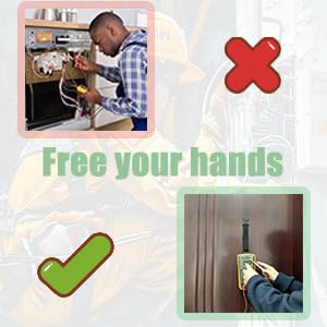 Multi Meter Magnetic Hanging Strap Multimeter Hanging Kit Accessory for Fluke Meters 2 Straps, 2 Clips and 1 Magnet Hanger