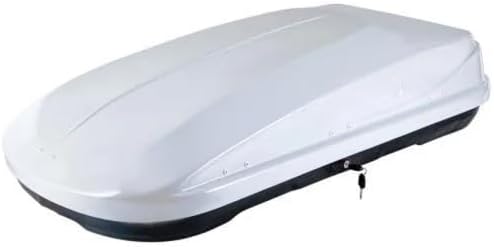 Hard Shell Roof Cargo Carrier with Security Keys, Roof Box, Cargo Box, 56 (L) x 30 (W) x 13.7(H) Inches, 13 Cubic Feet (Tool-Free Install), White