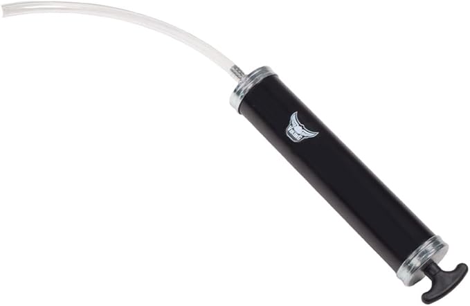 Mytee Products Automotive Fluid Extractor Pump Compatible with Non-Corrosive Fluids, Gear Oils, Lubricants, and Engine Oil - 16 Oz Suction Gun with 12" Vinyl Hose & Manual Oil Change Syringe