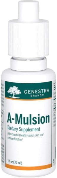 Genestra Brands A-Mulsion | Vitamin A Liquid to Support Immune System, Skin, Vision, Bones, and Teeth* | 1 Fl Oz | Citrus Flavor