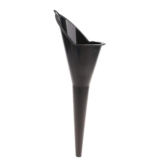Auto Engine Oil Funnel,Black,Multi-Function Auto Engine Oil Petrol Change Funnel Long Stem Plastic for Car Motorcycle ATV Boat Multi-Function Circular and, Large:28cm Oil System Tools (11.02in)