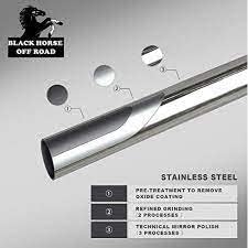 Black Horse Grille brush Bumper Guard Modular Stainless Steel Compatible with 2019-2024 Toyota RAV4-17A093904MSS