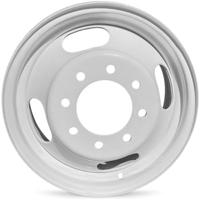 For 2001-2007 Chevrolet Silverado 3500 16 Inch Painted White Steel Rim - OEM Direct Replacement - Road Ready Truck Wheel