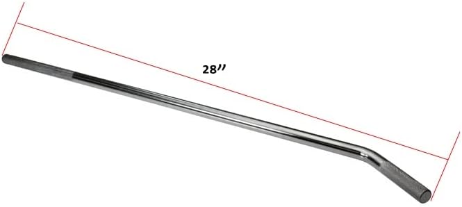 Mytee Products 2 Pack 28" Standard Winch Bar for Flatbed Trailer - Chrome Polished Steel Winch Bar with Non-Slip Handle - Strap Binder Bar for Flatbed Winches