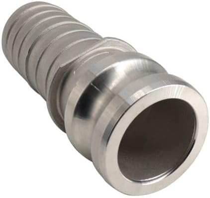 1/2'' Male Camlock x Male Hose Shank Adapter - Stainless Steel 316 Type E - Industrial Grade, Durable, Corrosion Resistant, Quick Connect