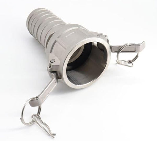 1 1/2'' Female Camlock x 1 1/2" Male Hose Shank Adapter - Stainless Steel 316 Type C - Industrial Grade, Corrosion Resistant, Durable