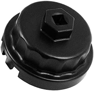 HiSport Oil Filter Wrench Replacement for Toyota, Lexus, RAV4, Camry, Tundra, Highlander, Sienna and More-Cup Style Oil Filter Cap Removal Socket Tool for 2.5-5.7L Engine with 64mm Housing