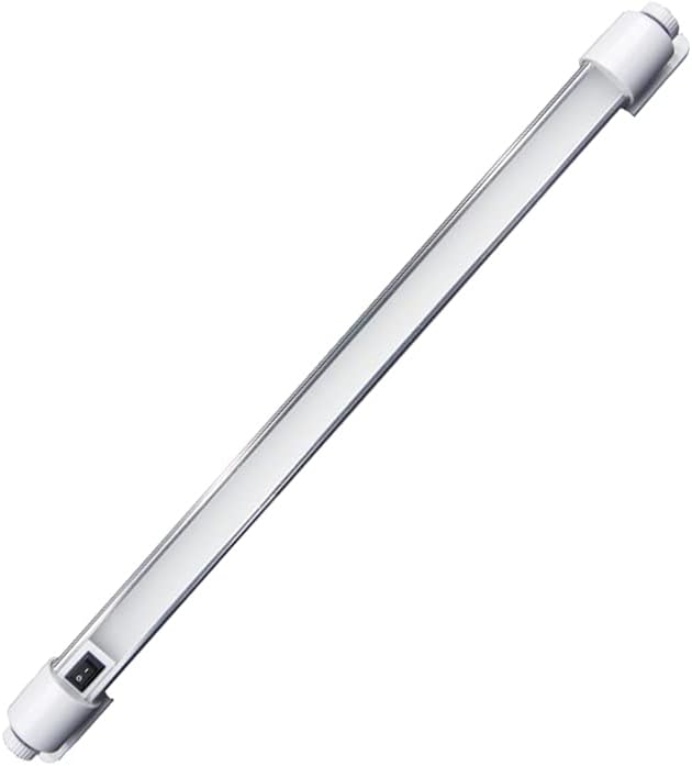 Raycharm Cabin LED Light Fixture 22.8" Slim Size Light Bar, 6000K Cool-White Even Diffused Beam, 180° Rotating Versatile Mounting Fee, 12V/24V DC, Integrated On/Off Rocker Switch for Boat, 1-Pack