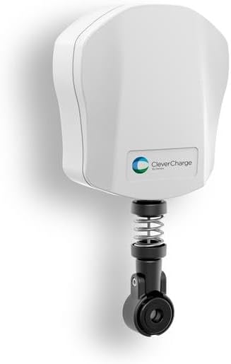 CleverCharge CR-111A Automatic EV Charger Cable Retractor, Wall-Mounted Cable Management System for 16-22mm/0.63-0.9" Diameter EV Charging Cables, Compatible with J3400 (NACS) / J1772 PHEVs