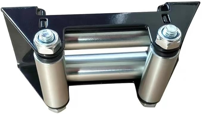 HLMOptimo 4-7/8 inch Winch Roller Fairlead 4 Way 4-7/8” Universal Mount Cable Guide Heavy Duty Nut Disassembly ATV UTV 2000-3500 LBS