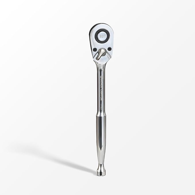 NORTHSKY 1/4" Ratchet,90-Tooth Quick-release 1/4 Drive Ratchet, Reversible Ratchet Wrench with 4-Degree Swing, 6" Long Handle, Chrome Alloy Made, Full Polished, Ratchet Wrench for Repairing, Home